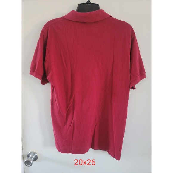 LACOSTE Mens Polo Shirt Size 3 S Burgandy Cotton - Picture 6 of 7